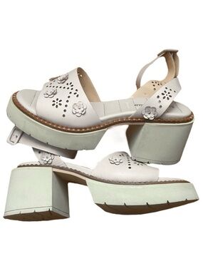 Anthropologie Elvio Zanon Perforated Floral Sport Sandals EU 39